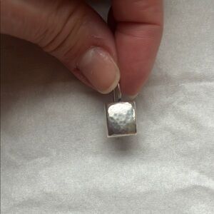 Elegant Silver Hammered Earrings